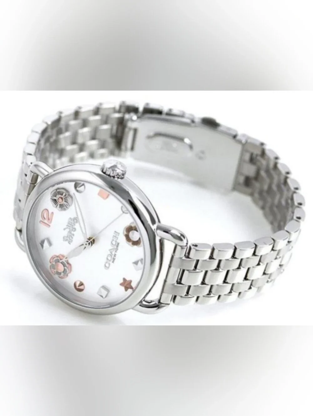 Coach Delaney Charm Silver Quartz Ladies Watch